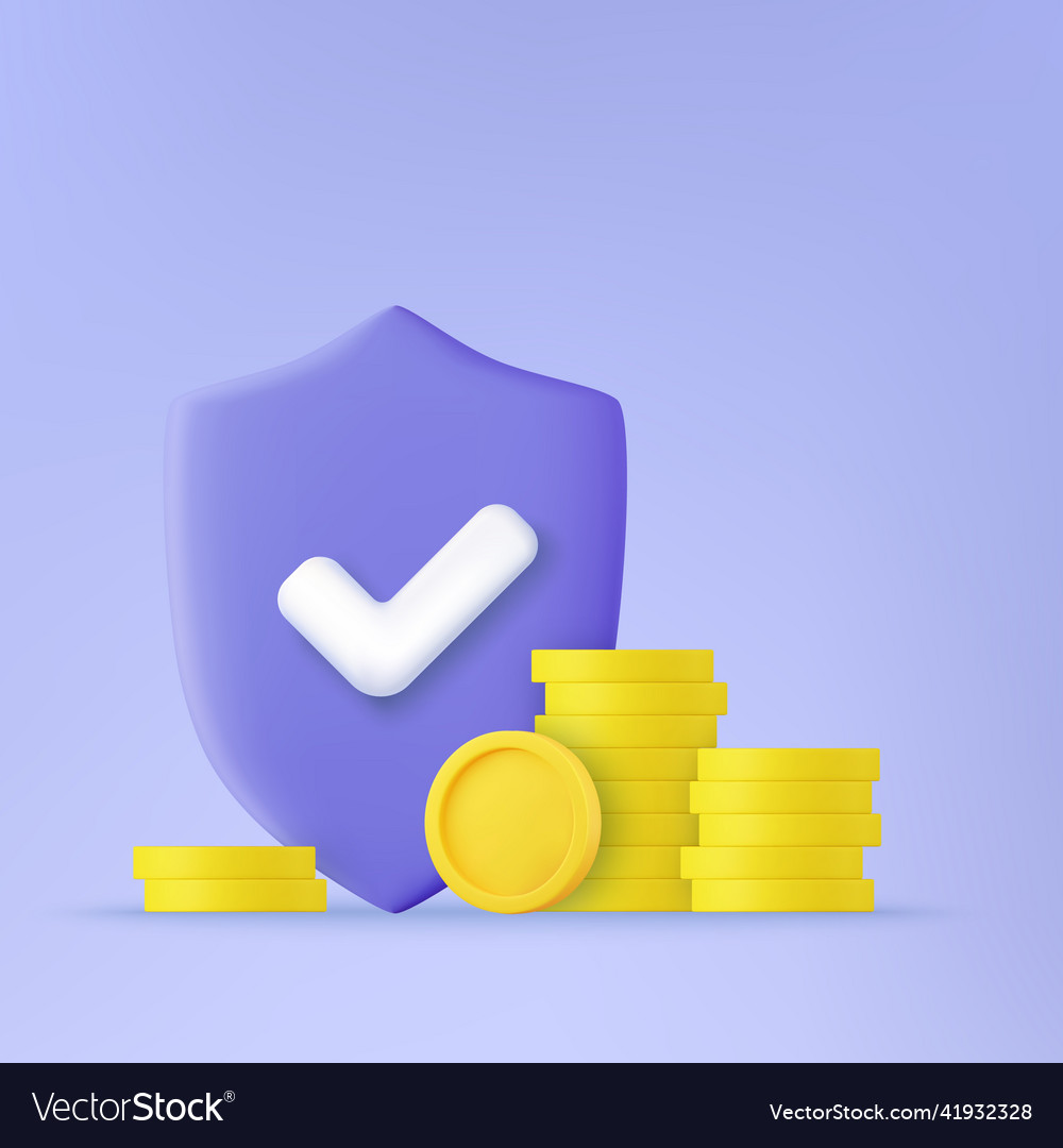 protection-money-concept-3d-shield-royalty-free-vector-image