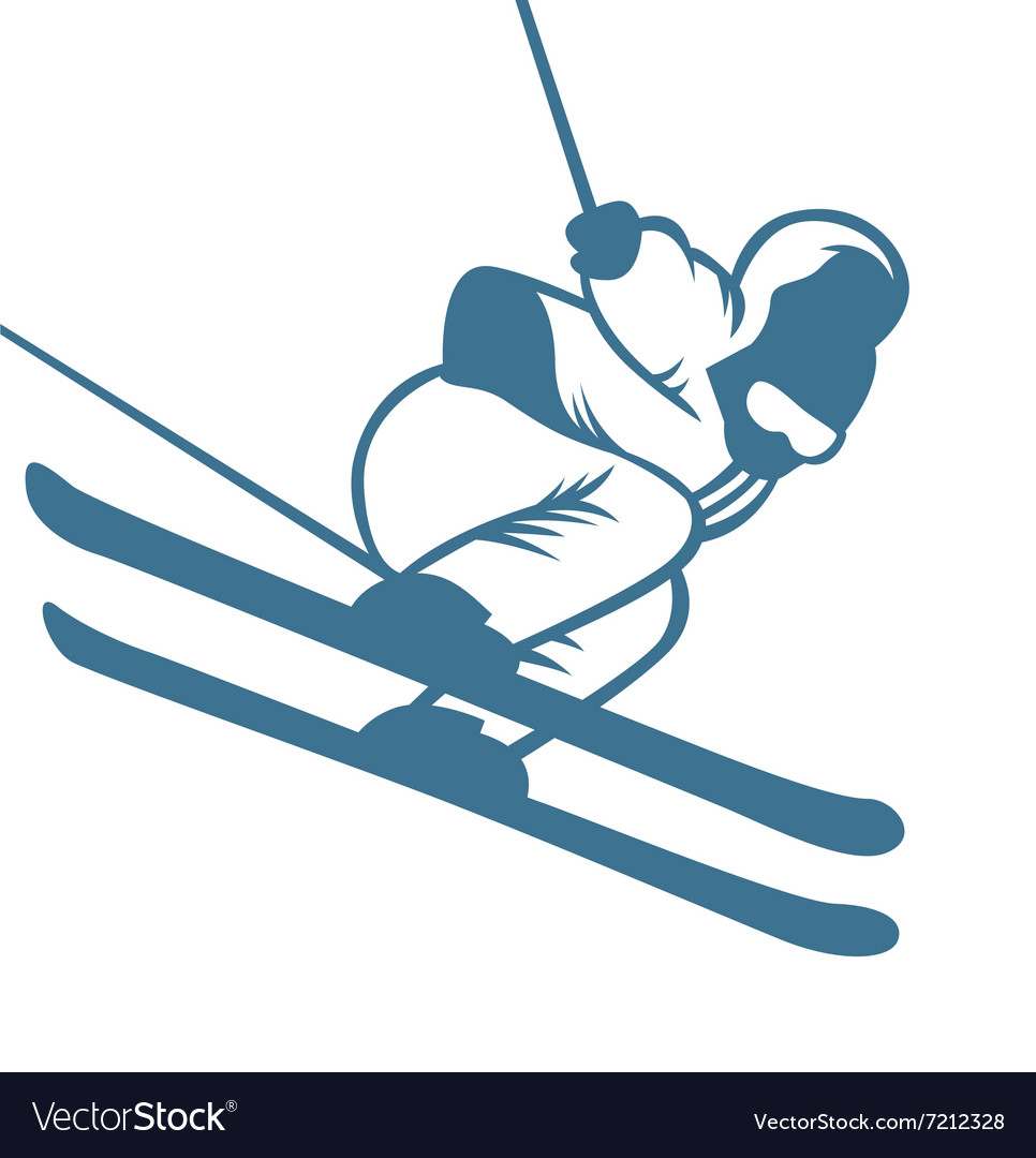 Ski resort logo emblems labels badges Royalty Free Vector