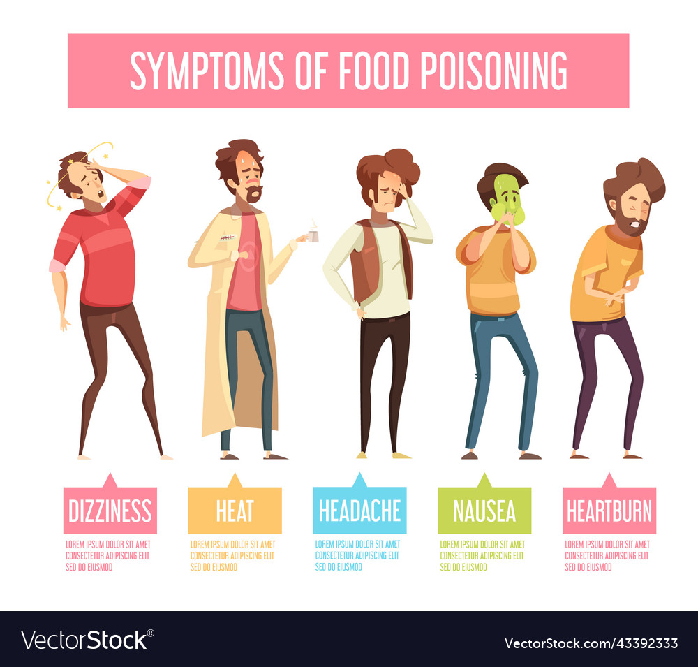 Food Poisoning Symptoms Man Infographic Poster Vector Illustration The Best Porn Website 9714