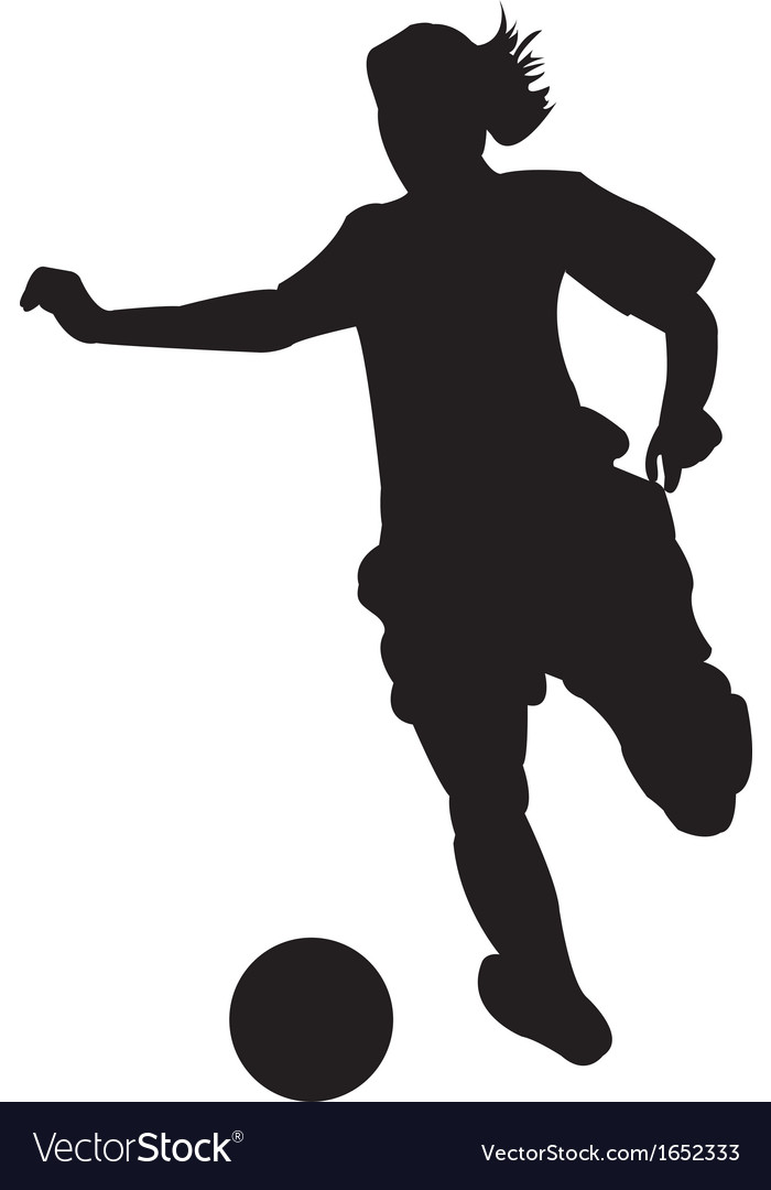 girl soccer player silhouette