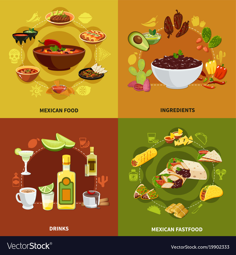 Mexican food design concept Royalty Free Vector Image