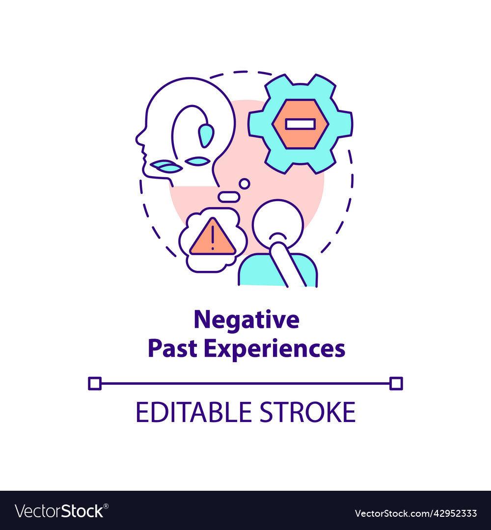 Negative past experiences concept icon Royalty Free Vector