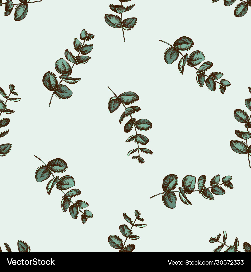 Seamless pattern with hand drawn colored Vector Image