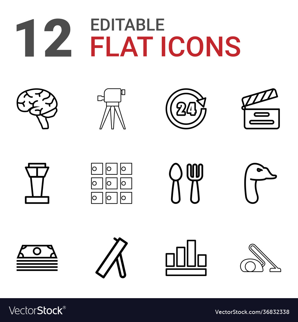 12 icon icons Royalty Free Vector Image - VectorStock