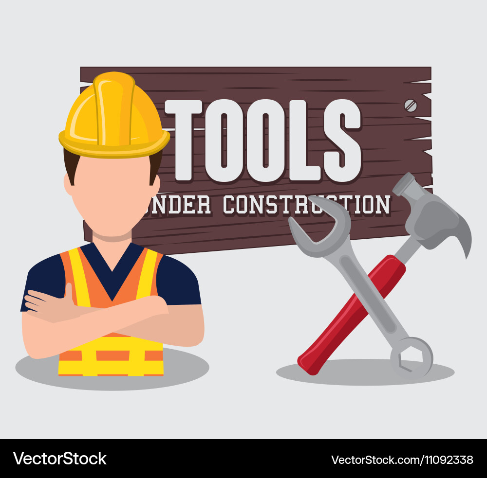Avatar construction worker Royalty Free Vector Image
