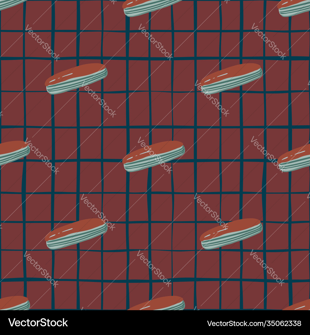 Pattern Eclair Dark seamless pattern with cartoon eclairs Vector Image