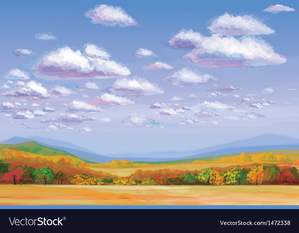 Landscape sky Royalty Free Vector Image - VectorStock