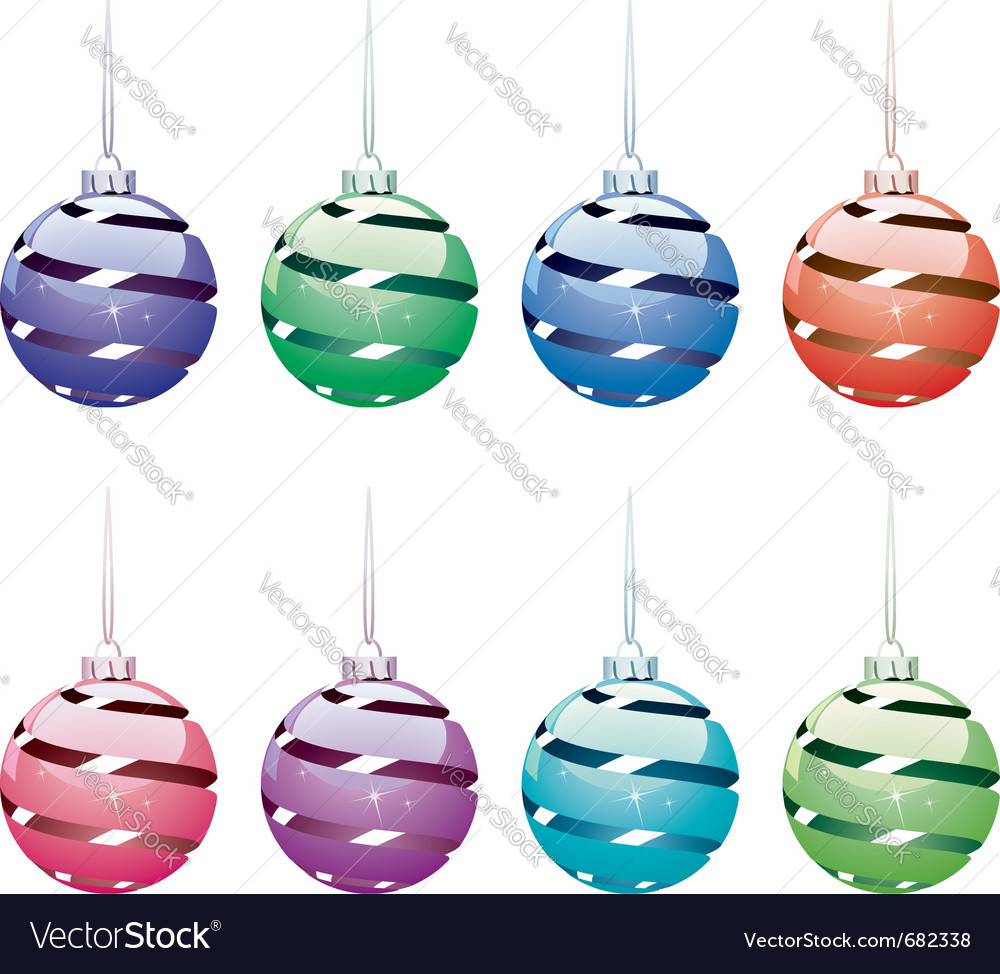 Winter holiday balls Royalty Free Vector Image