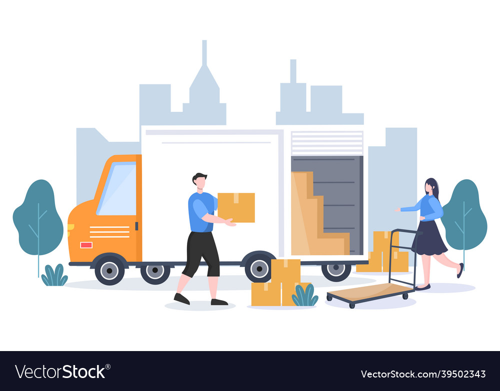 Cargo shipping container logistics delivery Vector Image