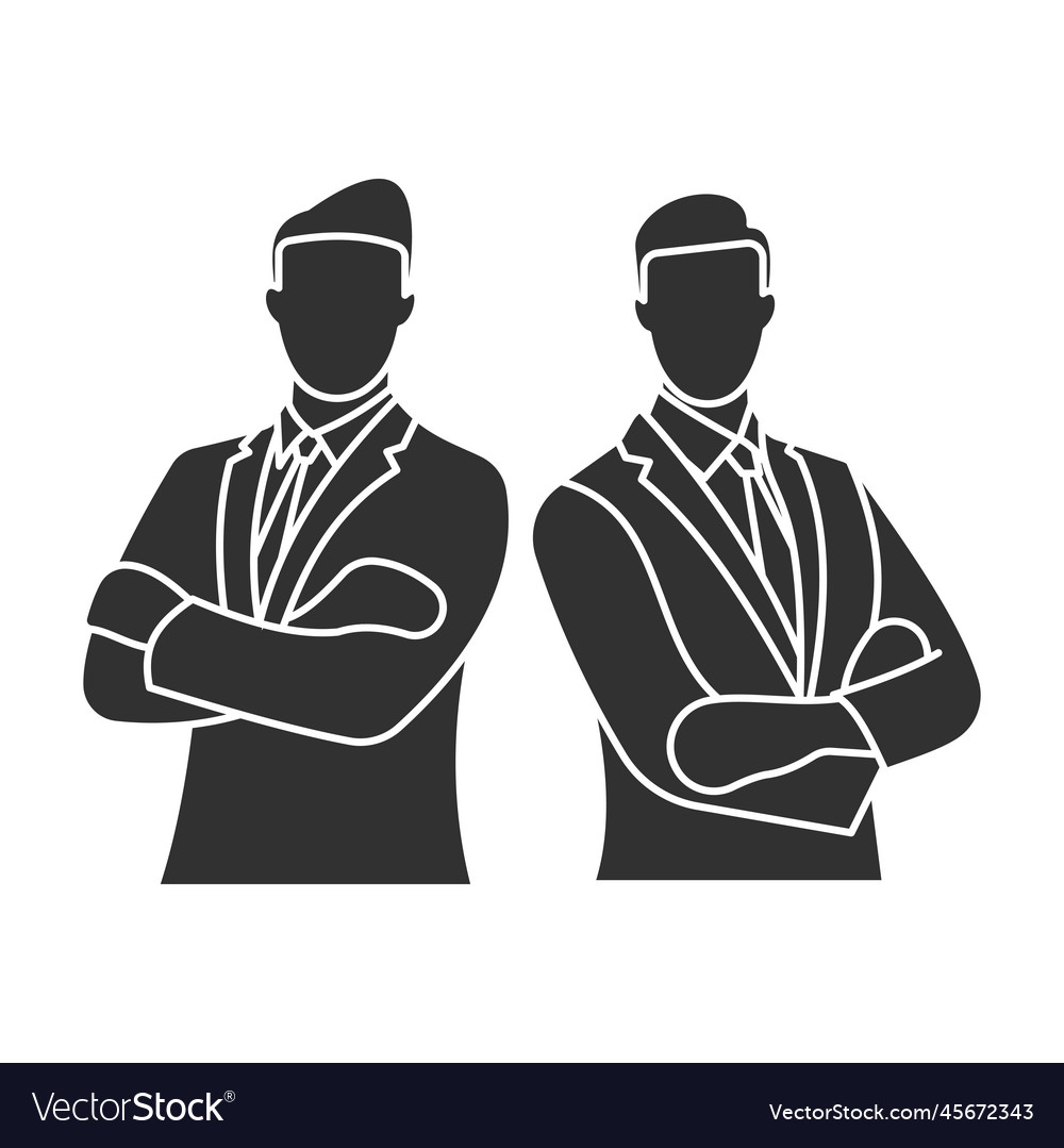 Flat people characters businessman and Royalty Free Vector