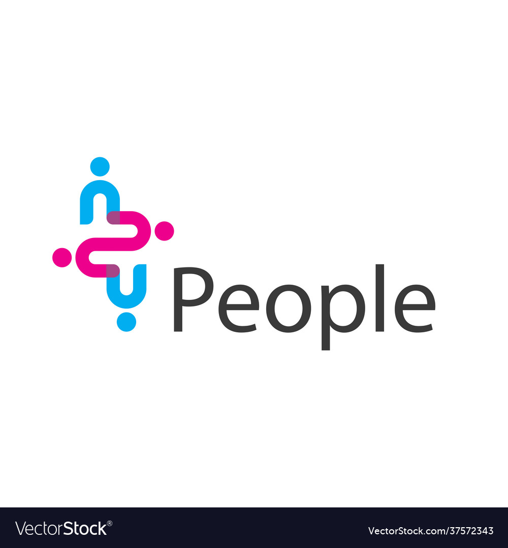 People logo design teamwork society symbol Vector Image