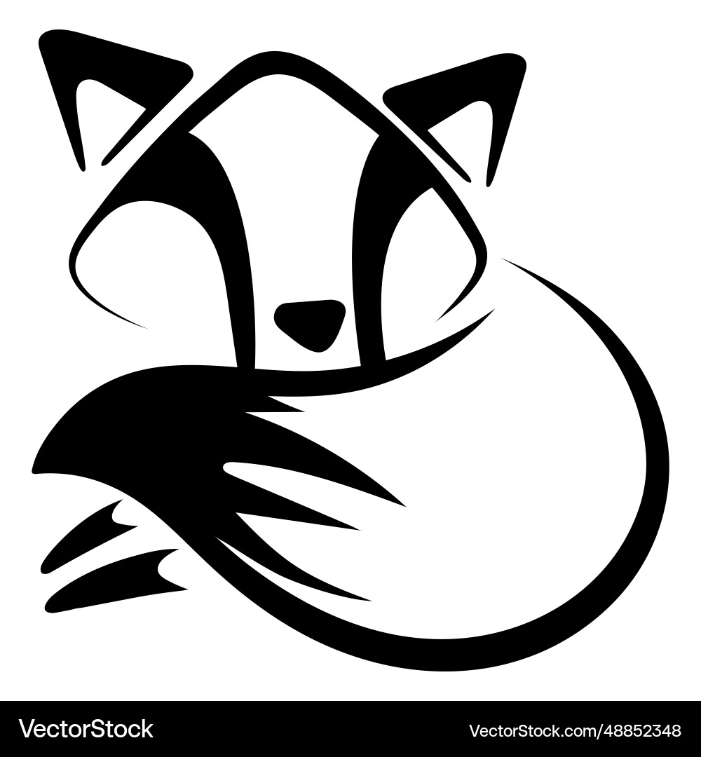 Fox Form einfach Lizenzfreies Vektorbild - VectorStock
