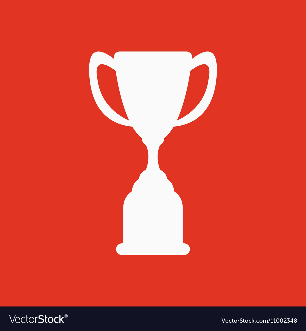 Goblet icon achievement symbol flat Royalty Free Vector