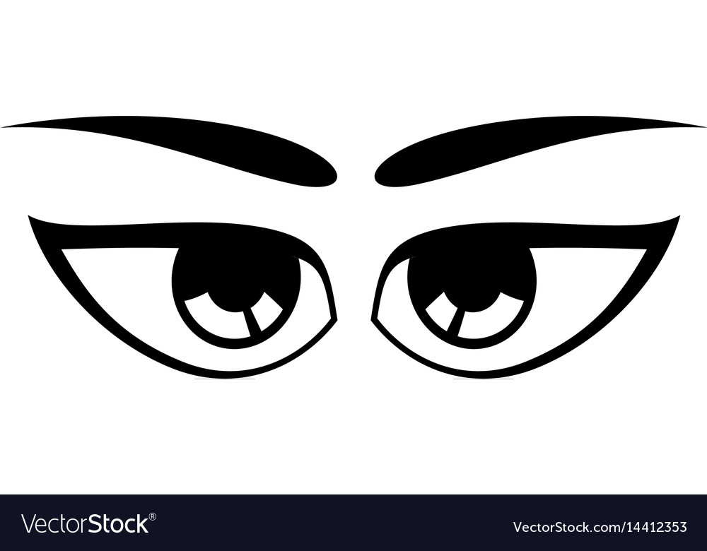 Cartoon eyes expression Royalty Free Vector Image