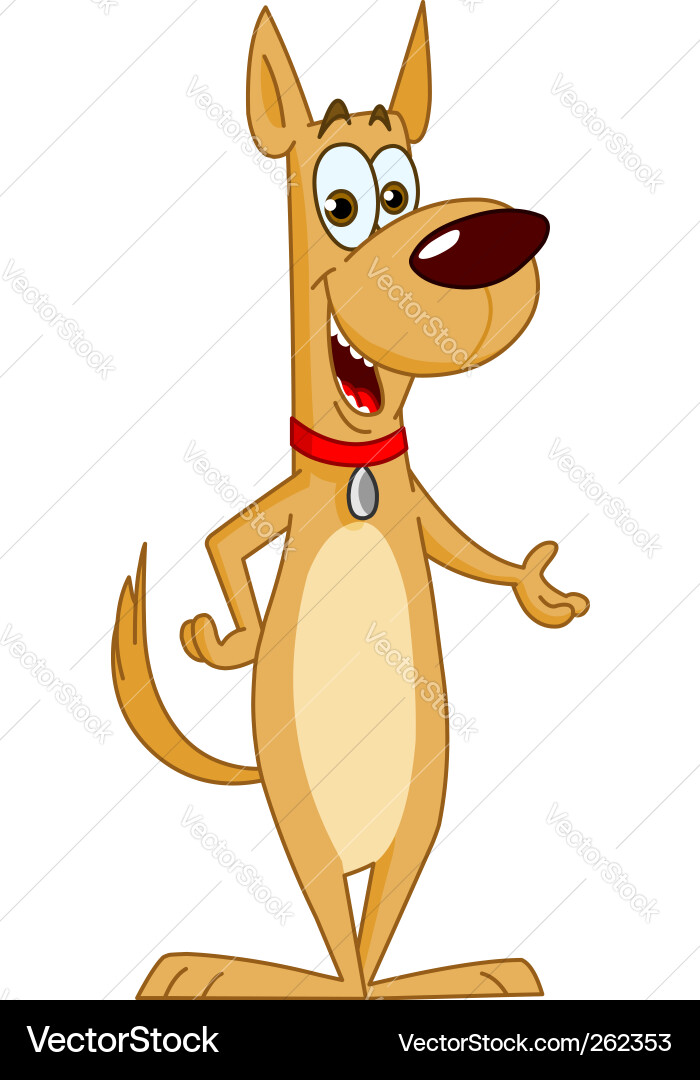 Friendly dog Royalty Free Vector Image - VectorStock