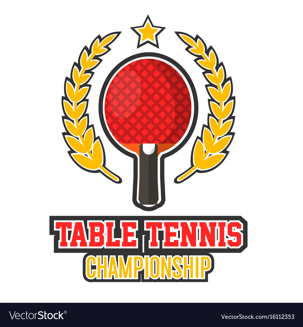 Table Tennis Championship Logo Royalty Free Vector Image