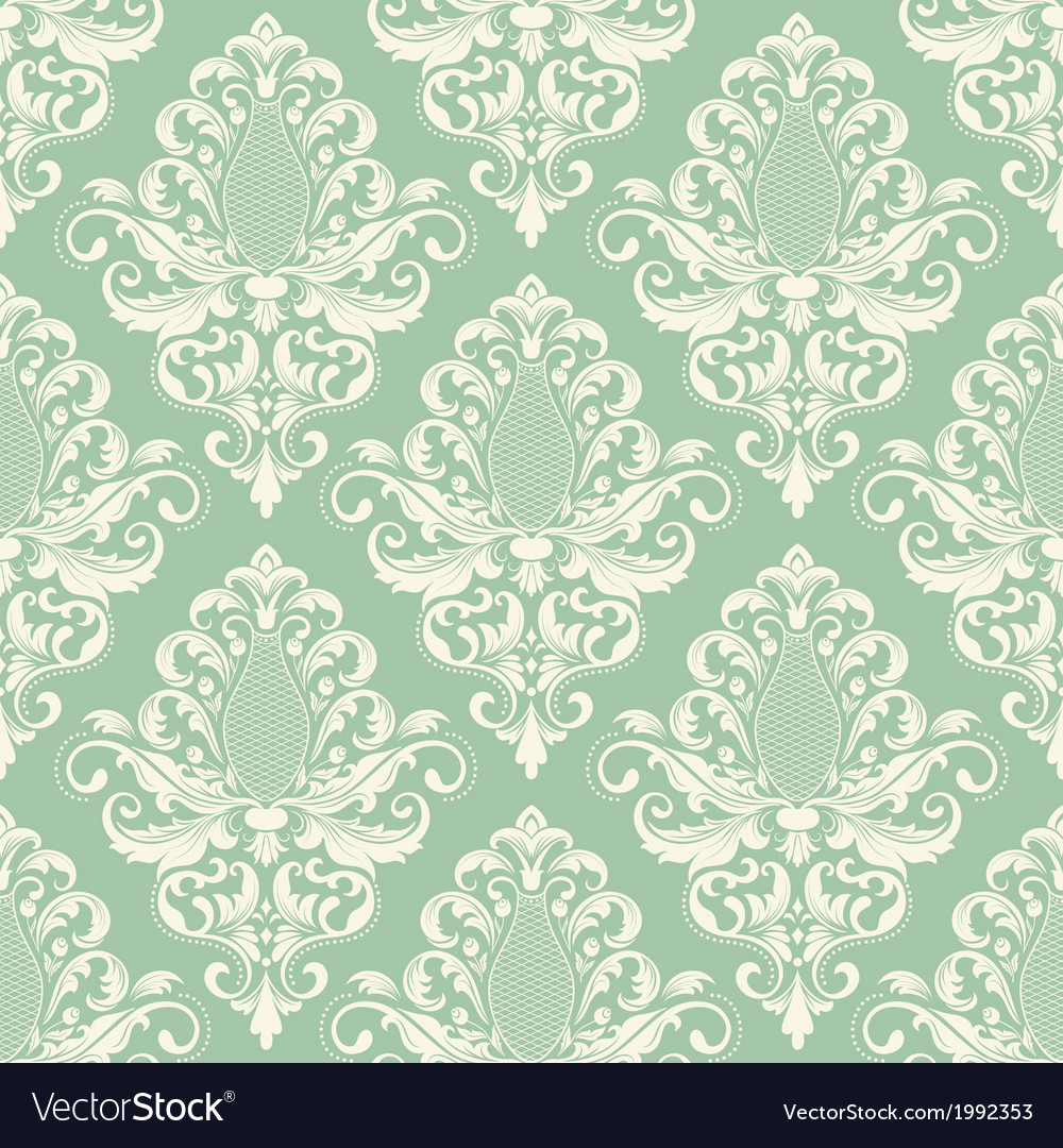 Vintage damask seamless pattern Royalty Free Vector Image