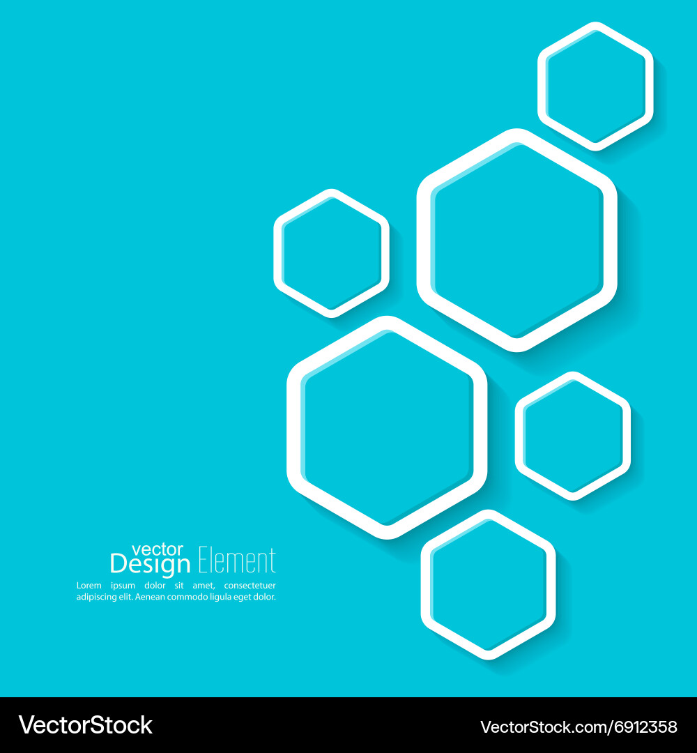 Abstract background with hexagons Royalty Free Vector Image