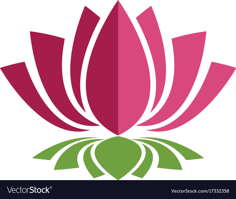 Beauty lotus flowers design logo template icon Vector Image