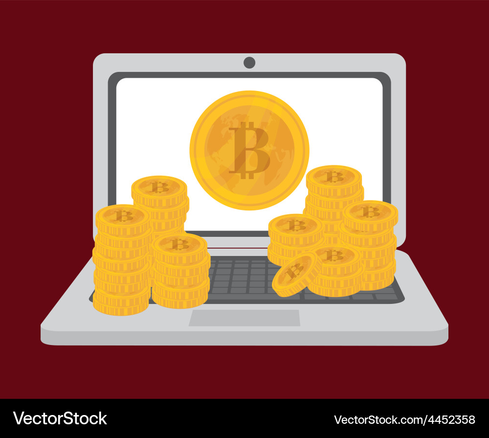 Bitcoin design Royalty Free Vector Image - VectorStock