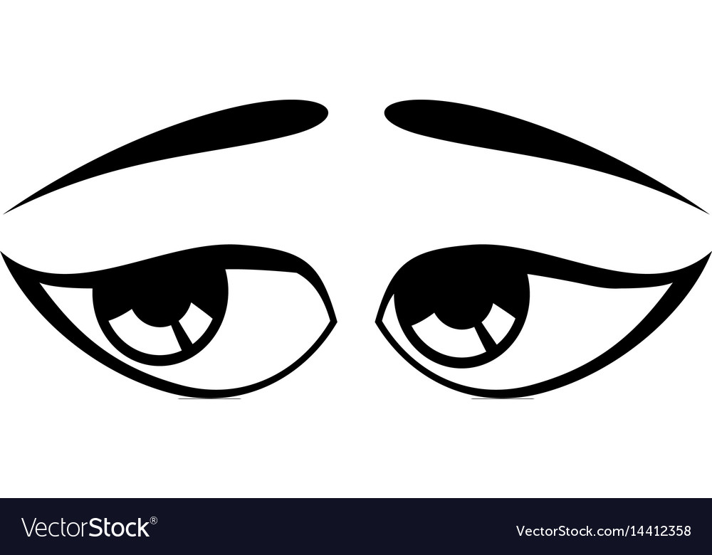 Cartoon eyes expression Royalty Free Vector Image