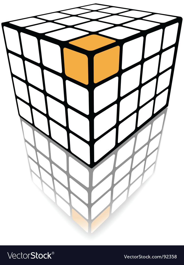 Cube puzzle box Royalty Free Vector Image VectorStock