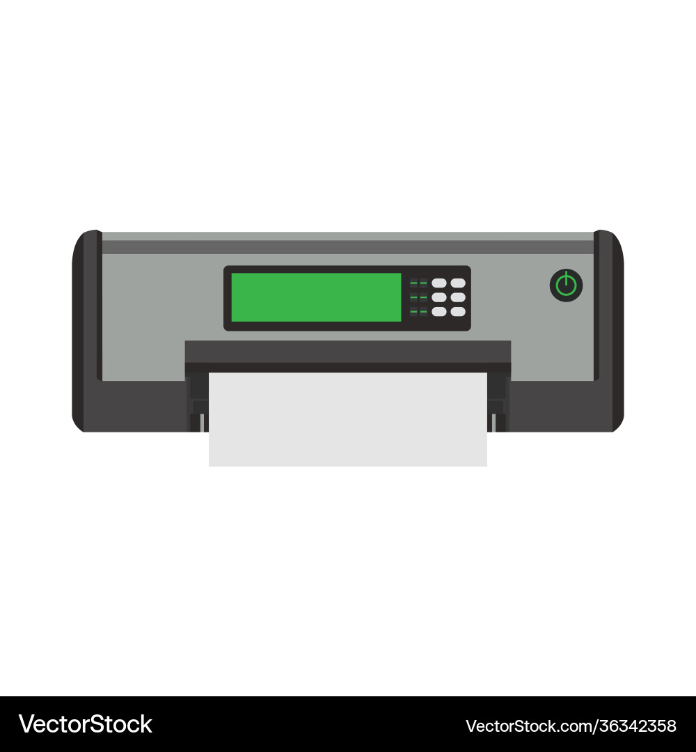 Office printer technology computer paper Vector Image