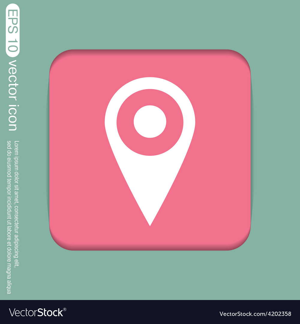 Pin location on the map Royalty Free Vector Image
