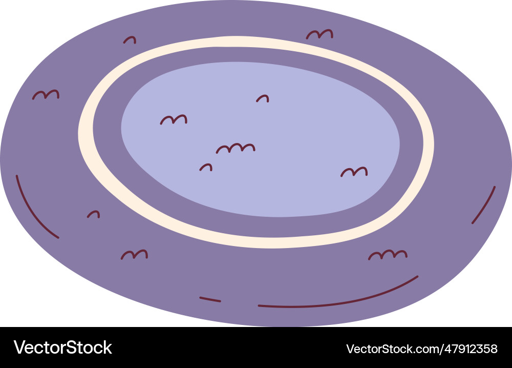Round carpet pillow Royalty Free Vector Image - VectorStock