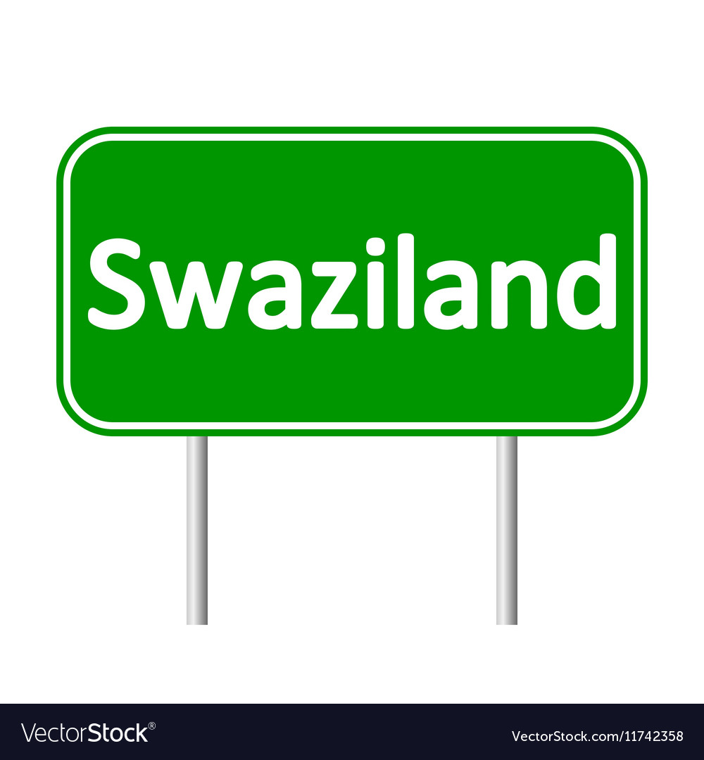 Swaziland road sign Royalty Free Vector Image - VectorStock