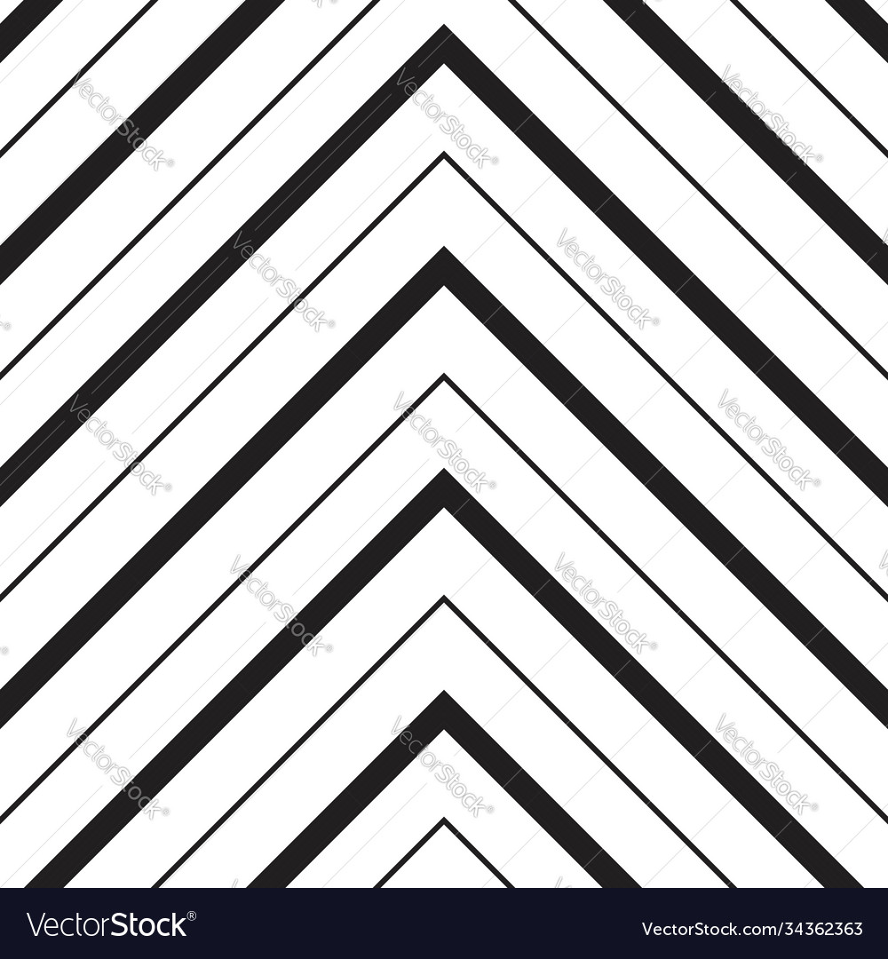 Black and white chevron diagonal stripes seamless Vector Image