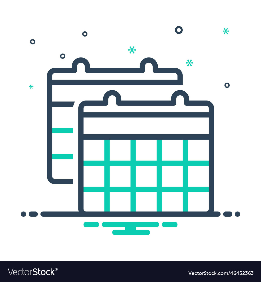 Calendars Royalty Free Vector Image Vectorstock 7609