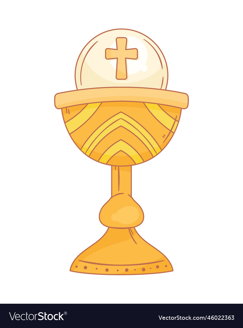 Chalice with communion Royalty Free Vector Image