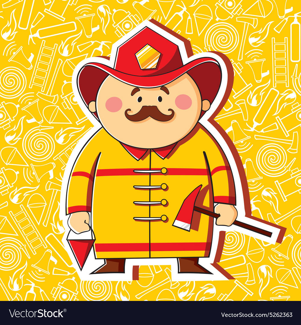 Firefighter Mustache Cartoon : Html5 available for mobile devices. - Go ...