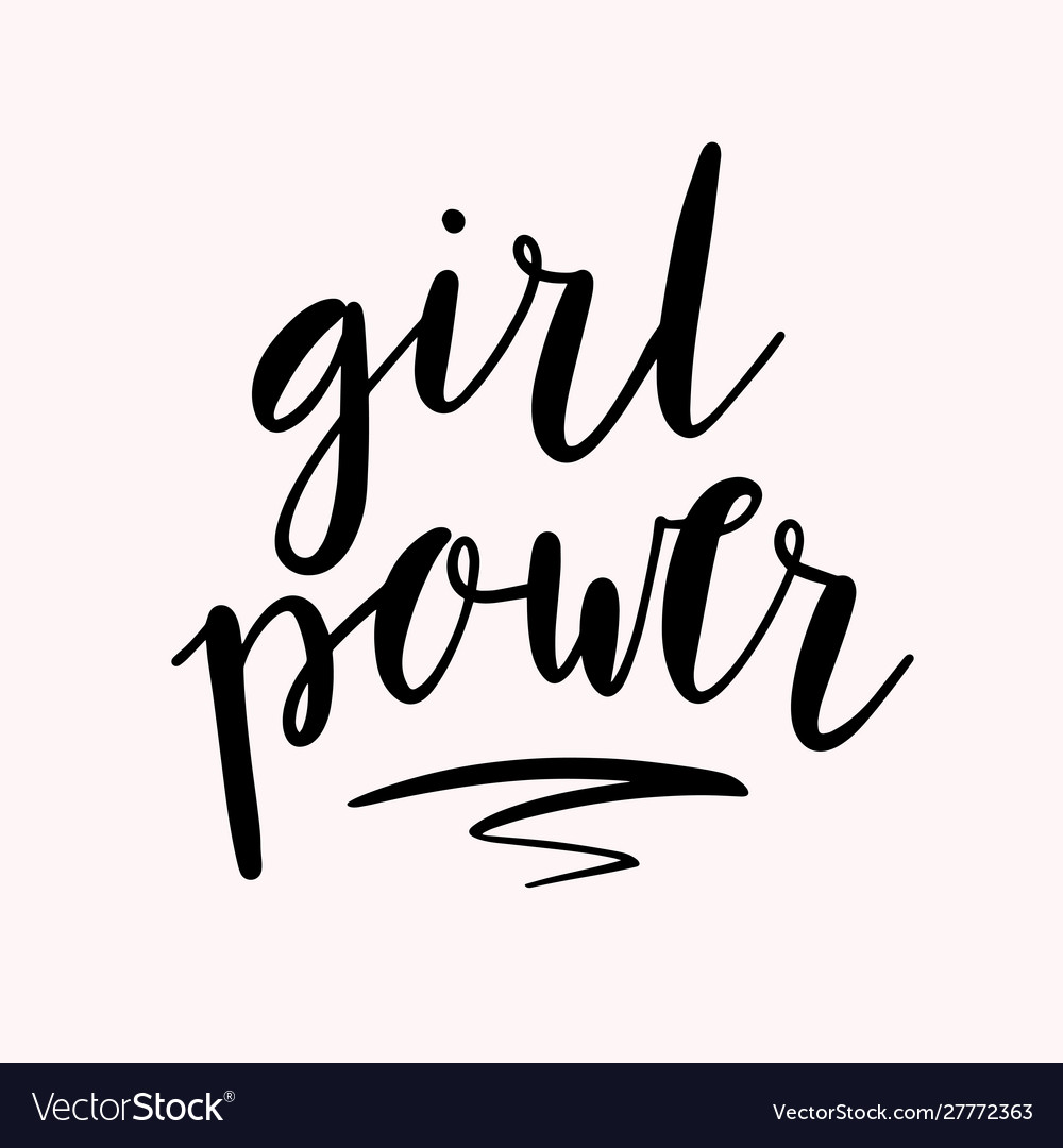 Girl Power Inspirational Quote Poster Design Vector Image