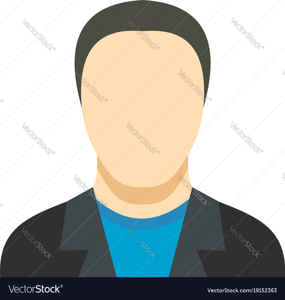 Man avatar icon flat Royalty Free Vector Image