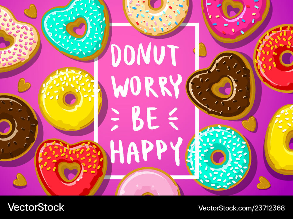Different sweet donuts Royalty Free Vector Image