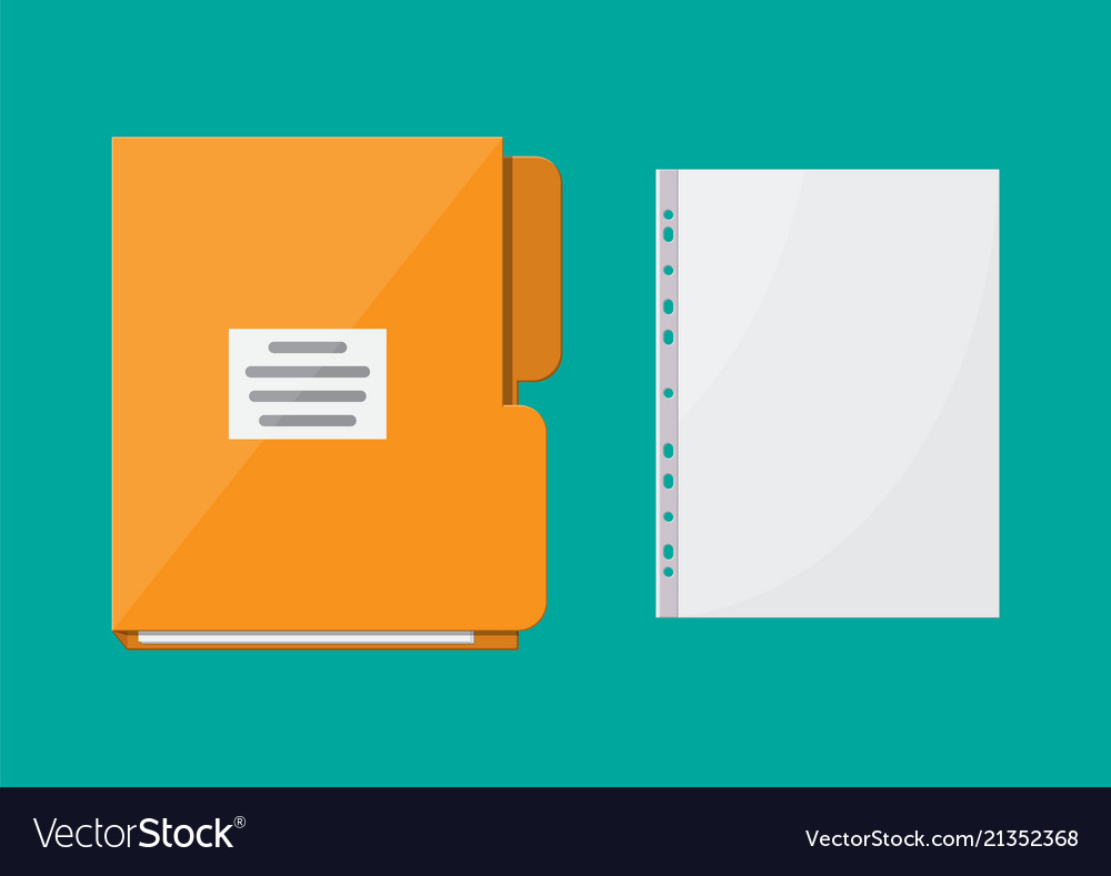 Folder for correspondence and file for document Vector Image