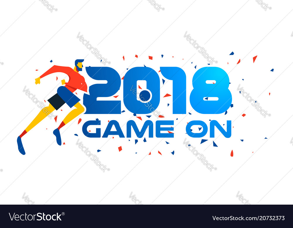 2018 Soccer Player Web Banner For Sport Event Vector Image