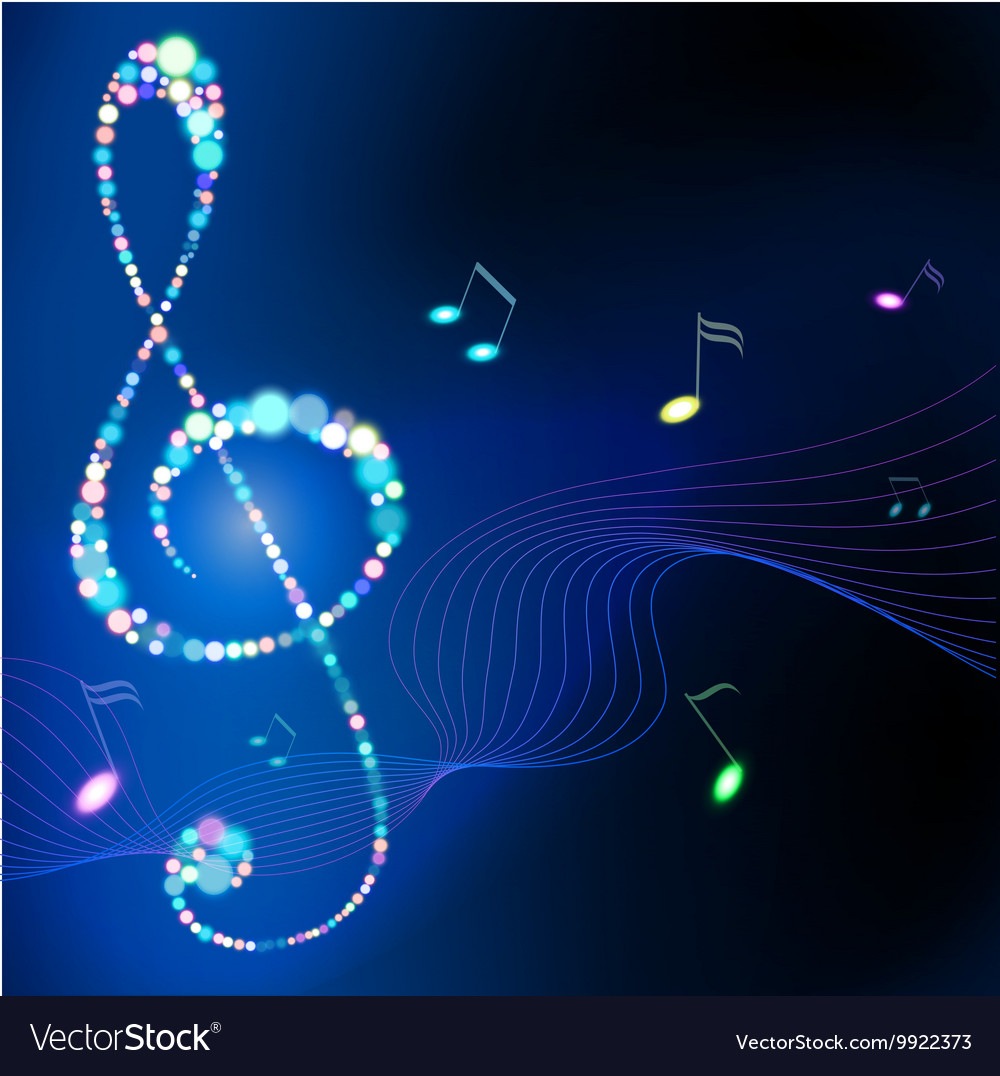 Abstract background with music notes Royalty Free Vector