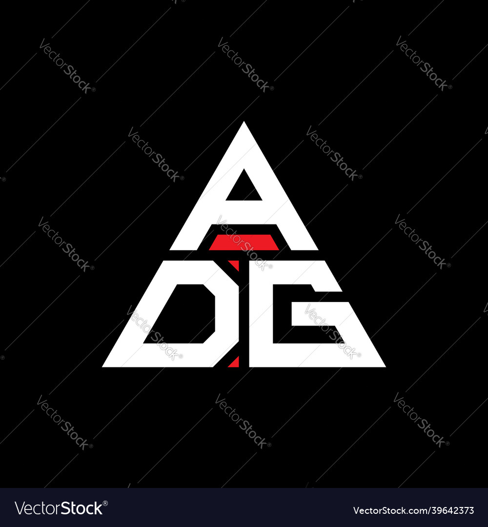 Adg triangle letter logo design Royalty Free Vector Image