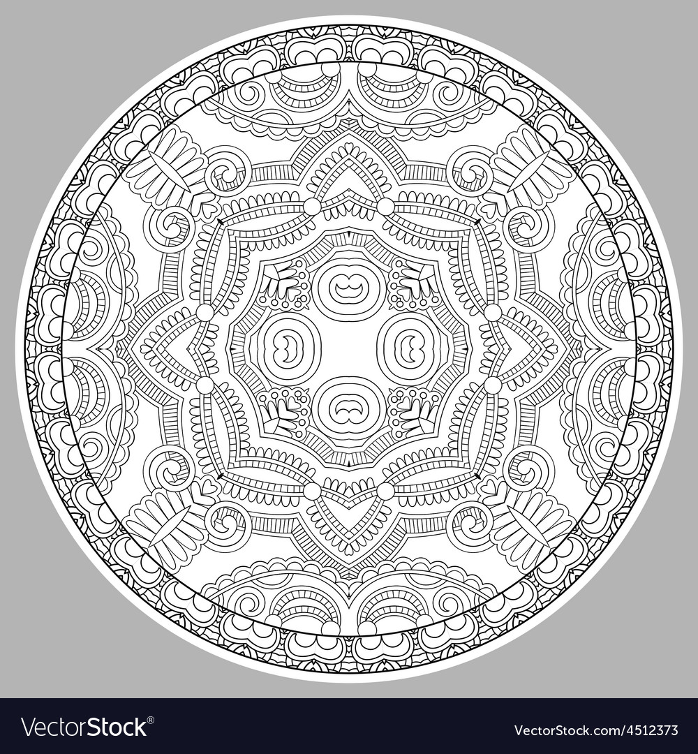 Coloring book page for adults - zendala Royalty Free Vector