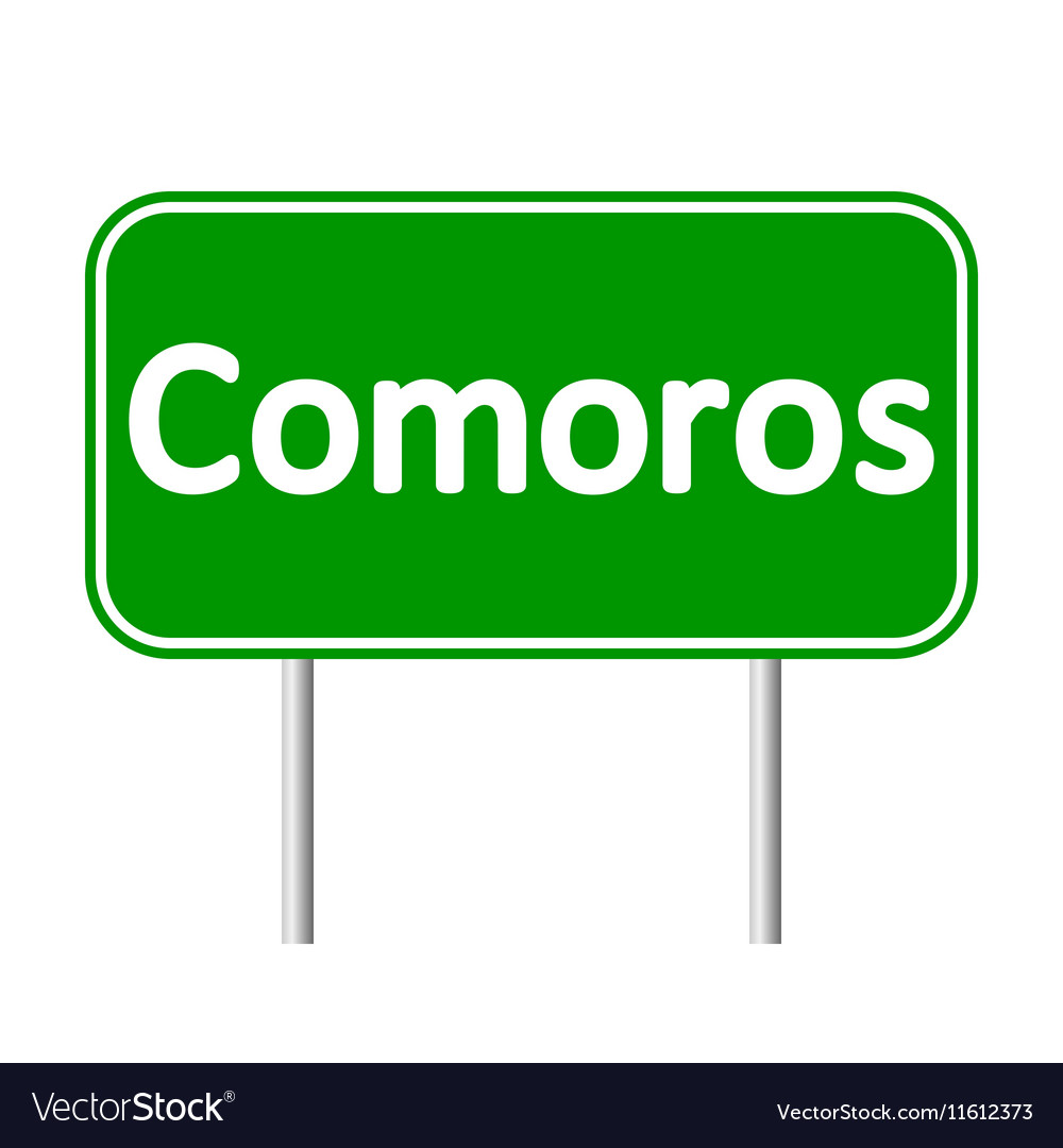 Comoros road sign Royalty Free Vector Image - VectorStock