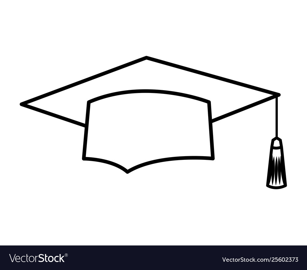 Graduation hat uniform isolated icon Royalty Free Vector