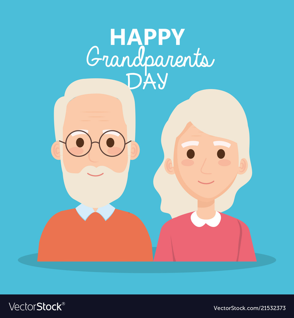 Grandparents day celebration with couple Vector Image