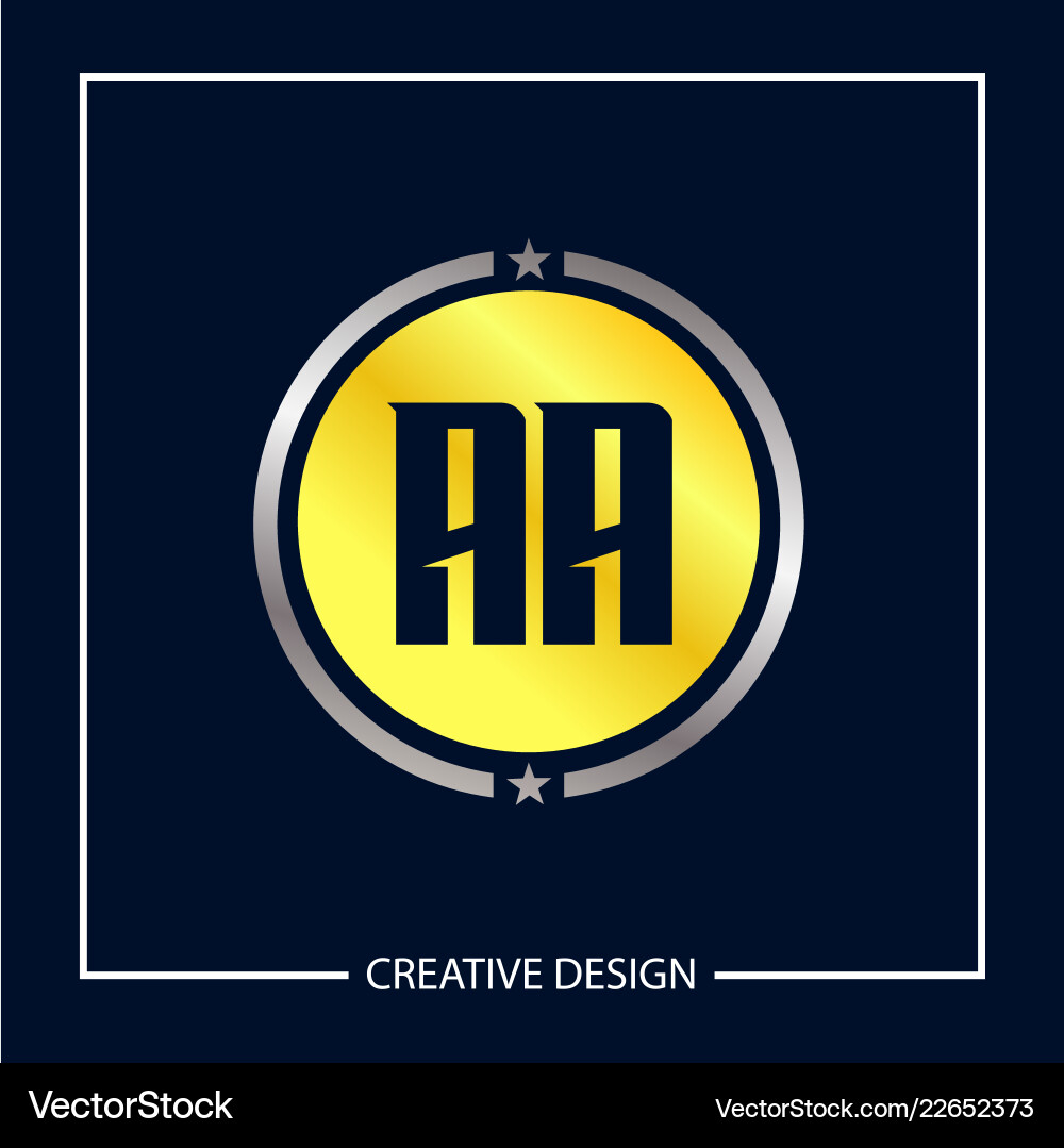 Initial letter aa logo template design Royalty Free Vector