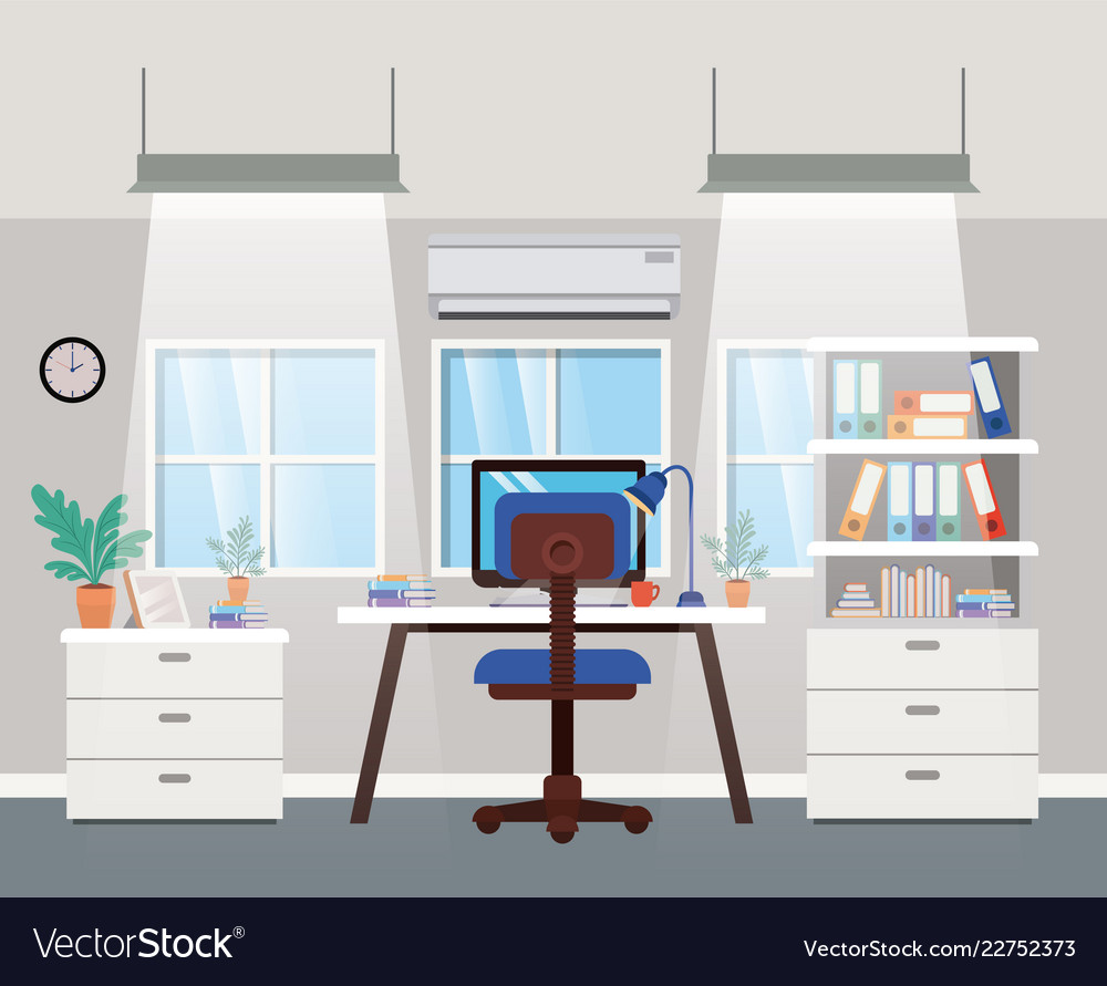 Modern Office Boss Scene Royalty Free Vector Image