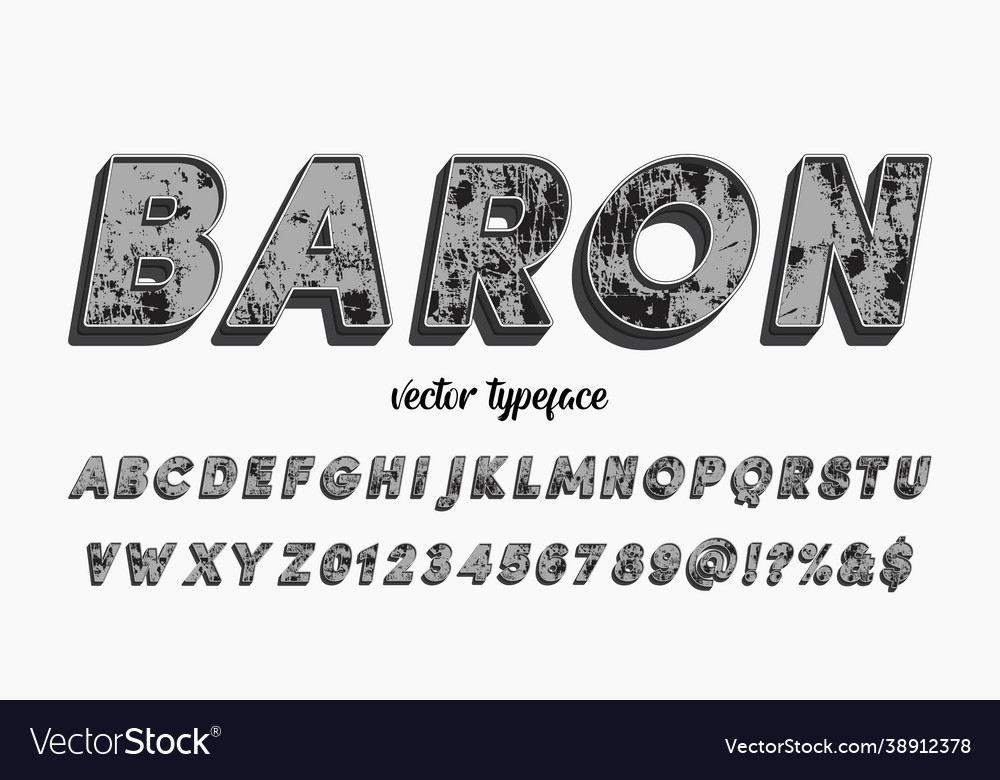 Alphabet font gray and white style typeface design