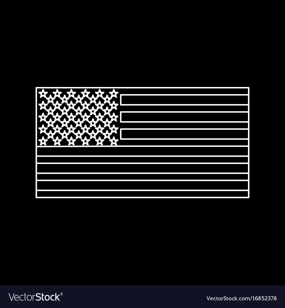 american flag white color icon royalty free vector image