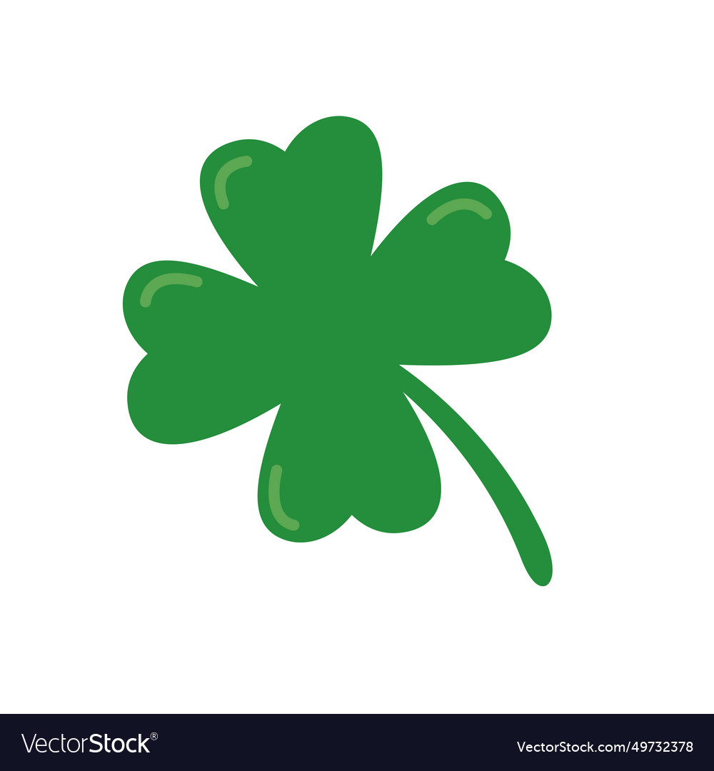 Green four leaf clover symbol of good luck Vector Image